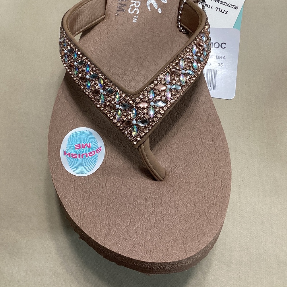 NWT Skechers Cali Meditation Made You Blush flip flop - Picture 4 of 14